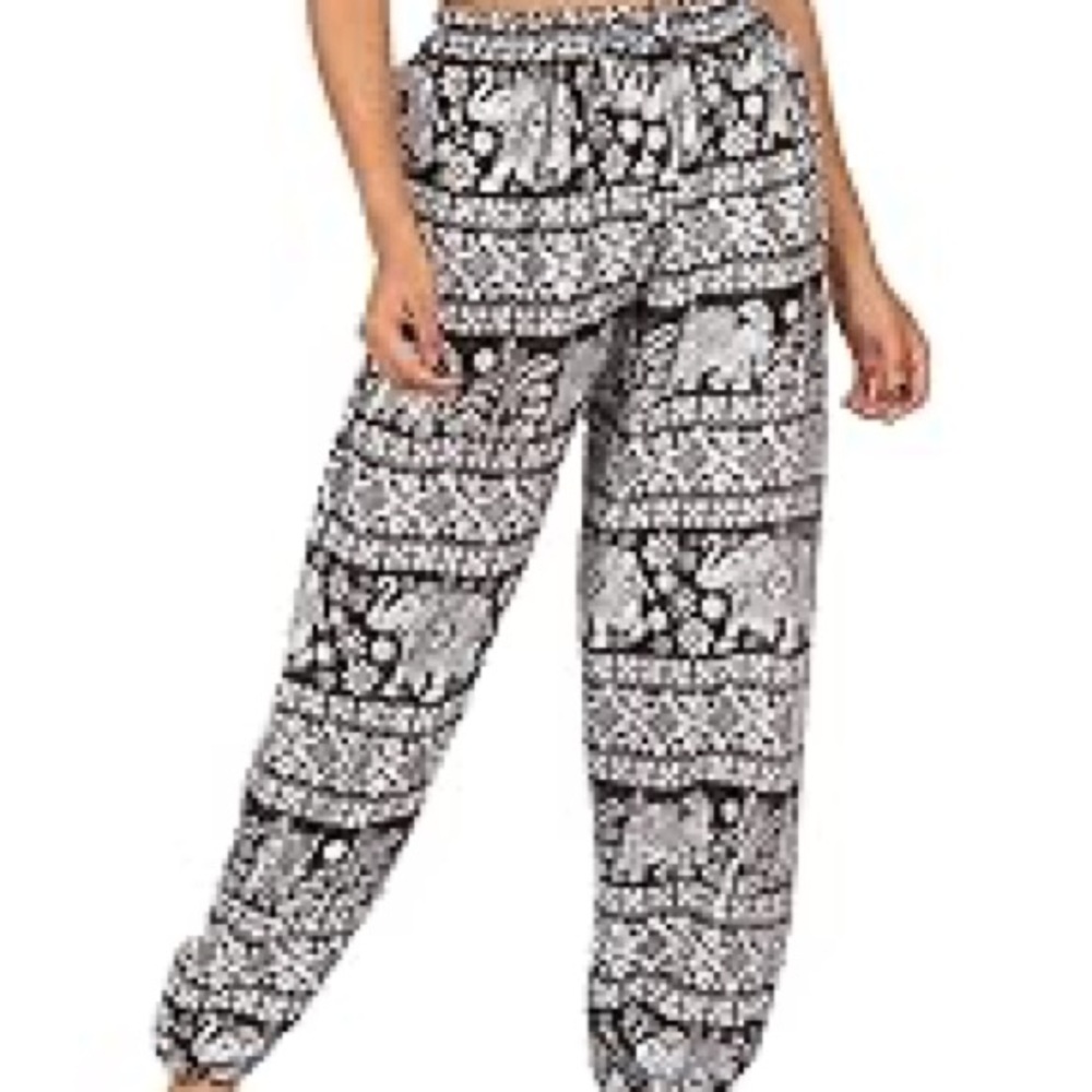 🌷Anthropologie Printed drop crotch pants